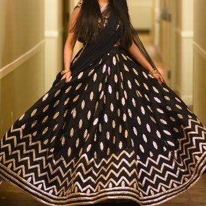 Black Lehenga. Indian wear.